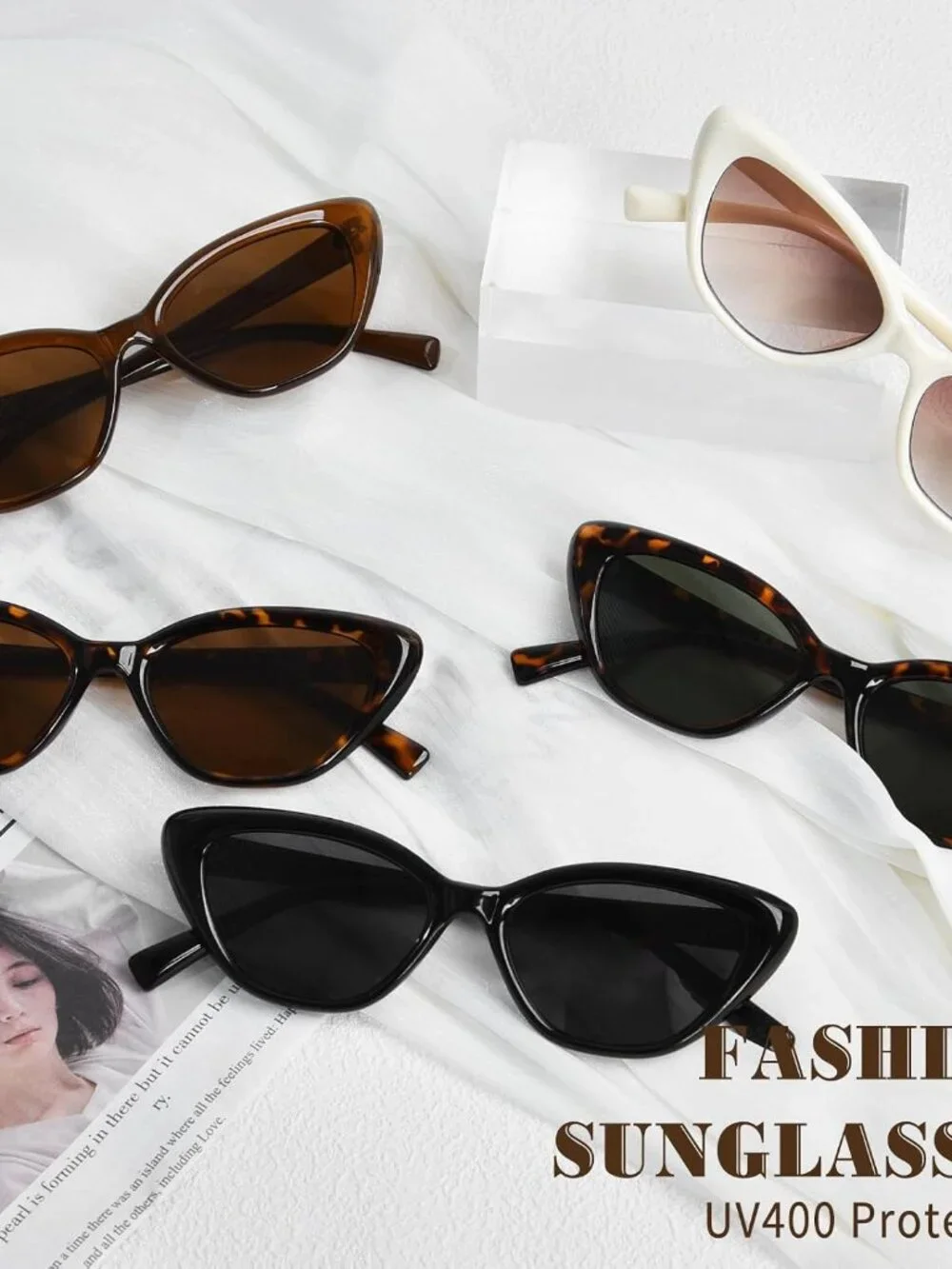 Elegant Tortoise Cat Eye Sunglasses - Lightweight UV Protection for Women